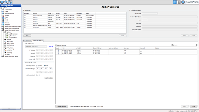 exacqVision Start vms software on LC-Series network video recorder